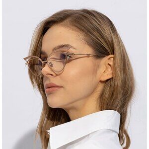 NEW VALENTINO EYEGLASSES GLASSLINER  VLX-118E CAT EYE GOLD WOMEN EYEWEAR
